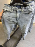 Basic Light Blue jeans straight for men , Modern Fit - Image 13