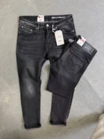 Stretch dark blue slim jeans for men , Modern Fit – Image 2