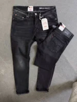 Stretch dark blue slim jeans for men , Modern Fit – Image 3