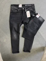Stretch dark blue slim jeans for men , Modern Fit – Image 9