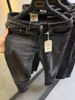 Stretch dark blue slim jeans for men , Modern Fit – Image 11