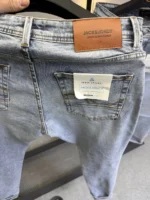 Men’s Light Blue straight  Fit Stretch Jeans – Basic Essential - Image 4