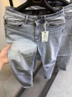 Men’s Light Blue straight  Fit Stretch Jeans – Basic Essential - Image 7