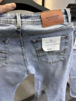 Men’s Light Blue straight  Fit Stretch Jeans – Basic Essential - Image 13