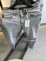 Men’s Light Blue straight  Fit Stretch Jeans – Basic Essential - Image 10