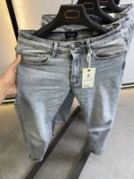 Men’s Light Blue straight  Fit Stretch Jeans – Basic Essential - Image 16