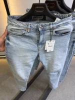 Men’s Light Blue Slim Fit Stretch Jeans – Basic Essential - Image 9