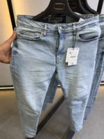 Men’s Light Blue Slim Fit Stretch Jeans – Basic Essential - Image 3