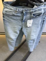 Stretch dark gray straight jeans for men , Modern Fit – Image 11