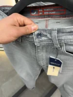 Basic Light gray jeans straight for men , Modern Fit - Image 5