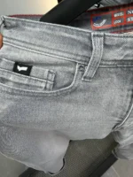 Basic Light gray jeans straight for men , Modern Fit - Image 11