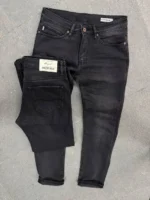 Essential Dark gray Denim Jeans , signature Dark Wash Denim - Image 5