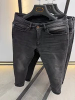 Essential Dark gray Denim Jeans , signature Dark Wash Denim - Image 8