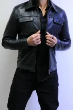 Black Leather Jacket – jacket leather 100 % Style ZACSTORE ref b6 - Image 8