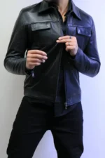 Black Leather Jacket – jacket leather 100 % Style ZACSTORE ref b6