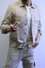 Men’s Slim Fit Checkered Shirt – Blue Casual Button-Up Shirt for Smart & Casual Wear - Image 3