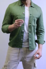 Men’s Slim Fit Checkered Shirt – Blue Casual Button-Up Shirt for Smart & Casual Wear - Image 2