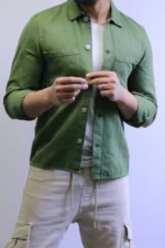 Men’s Slim Fit Checkered Shirt – Blue Casual Button-Up Shirt for Smart & Casual Wear - Image 6