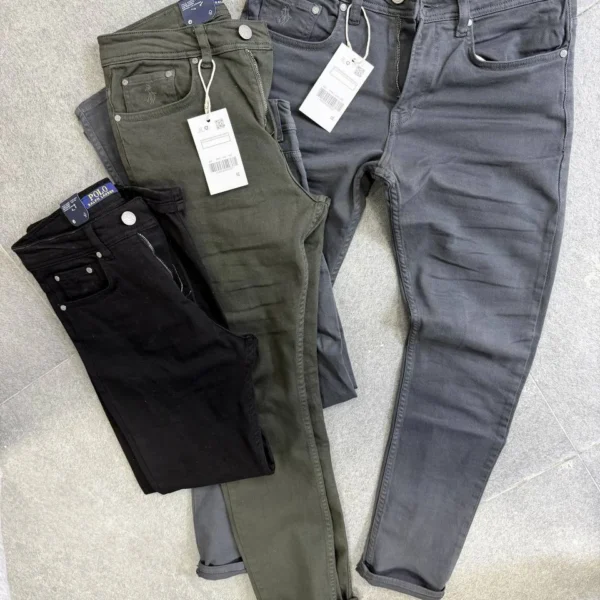 basic jeans Men's Classic Slim Fit Formal Trousers -