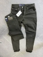 basic jeans Men's Classic Slim Fit Formal Trousers - - Image 10