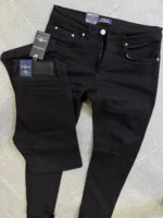 basic jeans Men's Classic Slim Fit Formal Trousers - - Image 8