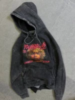 Men's Vintage-Inspired Graphic Hoodie - Street Style Essential. - Image 2