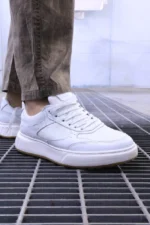 Men’s Premium withe sneakers leather Urban Sneakers – Sleek & Versatile - Image 7