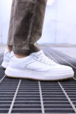 Men’s Premium withe sneakers leather Urban Sneakers – Sleek & Versatile - Image 9