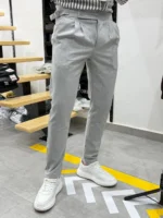 Men's Classic Slim Fit Formal Trousers - Elegant Style for Business & Occasions - Image 10