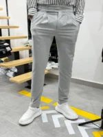 Men's Classic Slim Fit Formal Trousers - Elegant Style for Business & Occasions - Image 7