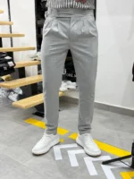 Men's Classic Slim Fit Formal Trousers - Elegant Style for Business & Occasions - Image 5