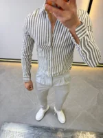Men’s Slim Fit Checkered Shirt  Casual Button-Up Shirt for Smart & Casual Wear - Image 8