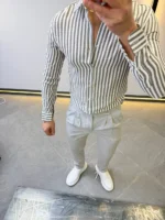 Men’s Slim Fit Checkered Shirt  Casual Button-Up Shirt for Smart & Casual Wear - Image 6