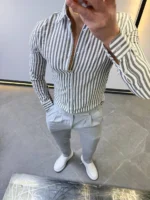 Men’s Slim Fit Checkered Shirt  Casual Button-Up Shirt for Smart & Casual Wear - Image 4