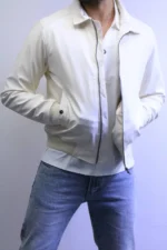 Premium Olive Leather Jacket for Men – ZAC - Image 2