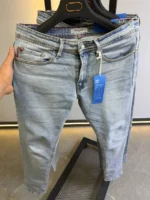Light Blue slim Fit Stretch Jeans – Basic Essential - Image 4