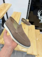 Men’s Suede Loafers – Casual Slip-On Shoes | Elegant & Comfortable (Navy & Beige) - Image 11