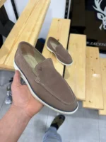 Men’s Suede Loafers – Casual Slip-On Shoes | Elegant & Comfortable (Navy & Beige) - Image 10