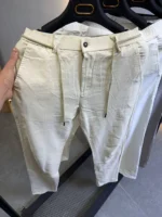 ikon Breeze Linen Pants Men’s Casual Slim Fit Pants - Image 19