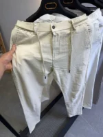 ikon Breeze Linen Pants Men’s Casual Slim Fit Pants - Image 5