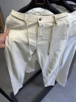 ikon Breeze Linen Pants Men’s Casual Slim Fit Pants - Image 29