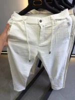 ikon Breeze Linen Pants Men’s Casual Slim Fit Pants - Image 4