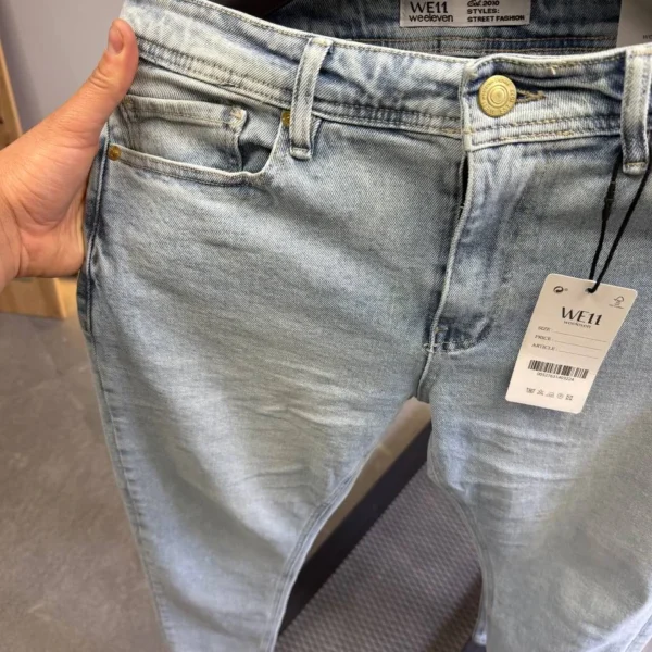 Light Blue slim Fit Stretch Jeans – Basic Essential