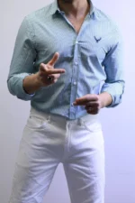 Men’s Slim Fit Striped Shirt – Elegant Casual Button-Up Shirt | Zac - Image 32