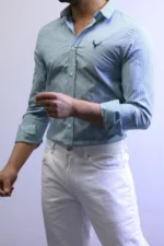 Men’s Slim Fit Striped Shirt – Elegant Casual Button-Up Shirt | Zac - Image 5