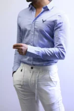 Men’s Slim Fit Striped Shirt – Elegant Casual Button-Up Shirt | Zac - Image 38