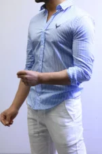 Men’s Slim Fit Striped Shirt – Elegant Casual Button-Up Shirt | Zac - Image 23