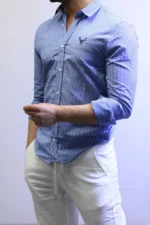 Men’s Slim Fit Striped Shirt – Elegant Casual Button-Up Shirt | Zac - Image 19