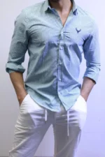 Men’s Slim Fit Striped Shirt – Elegant Casual Button-Up Shirt | Zac - Image 27
