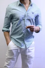 Men’s Slim Fit Striped Shirt – Elegant Casual Button-Up Shirt | Zac - Image 17